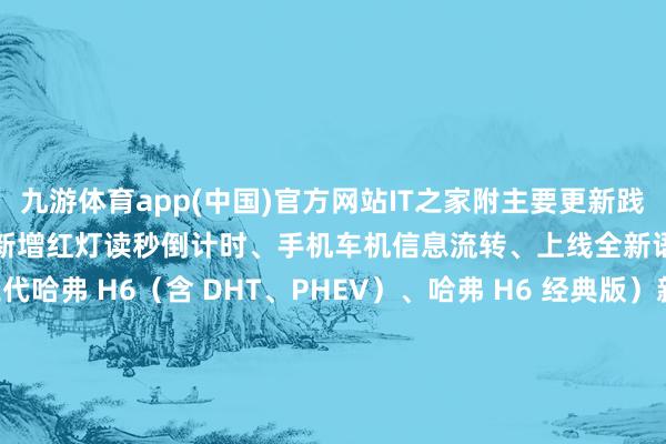 九游体育app(中国)官方网站IT之家附主要更新践诺如下：高德舆图版块升级：新增红灯读秒倒计时、手机车机信息流转、上线全新语音包（哈弗大狗、第三代哈弗 H6（含 DHT、PHEV）、哈弗 H6 经典版）新增灵控球 App：团员多种功能、信息胶囊动态推送、复古 USB 导入桌面壁纸（哈弗大狗、第三代哈弗 H6（含 DHT、PHEV）、哈弗 H6 经典版）-九游体育(JIUYOU) 中国大陆大陆官网-